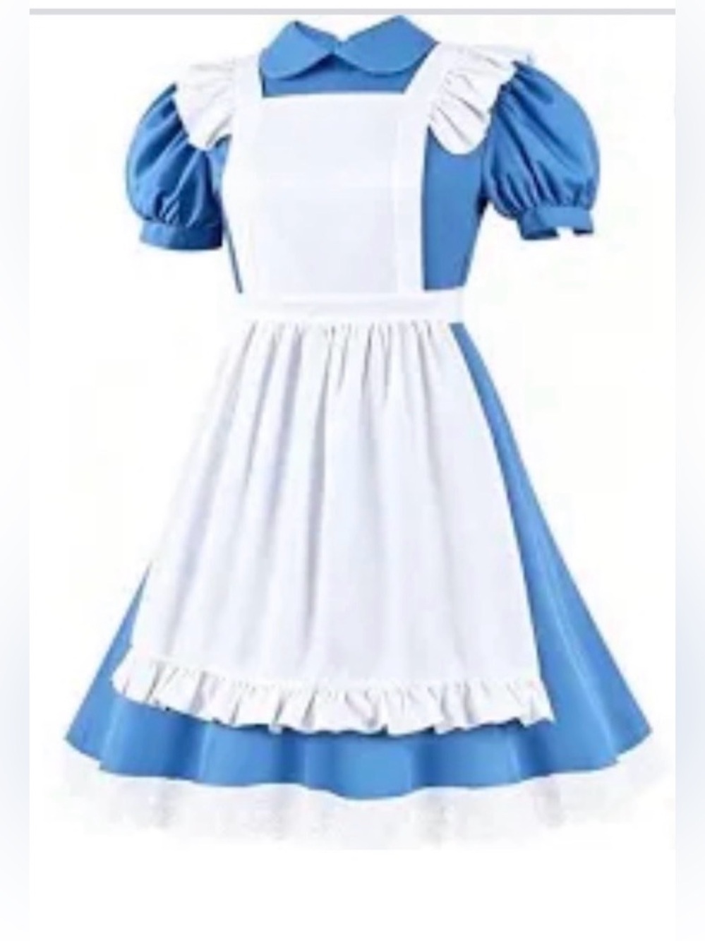 New deluxe Alice in Wonderland dress and apron. Medium